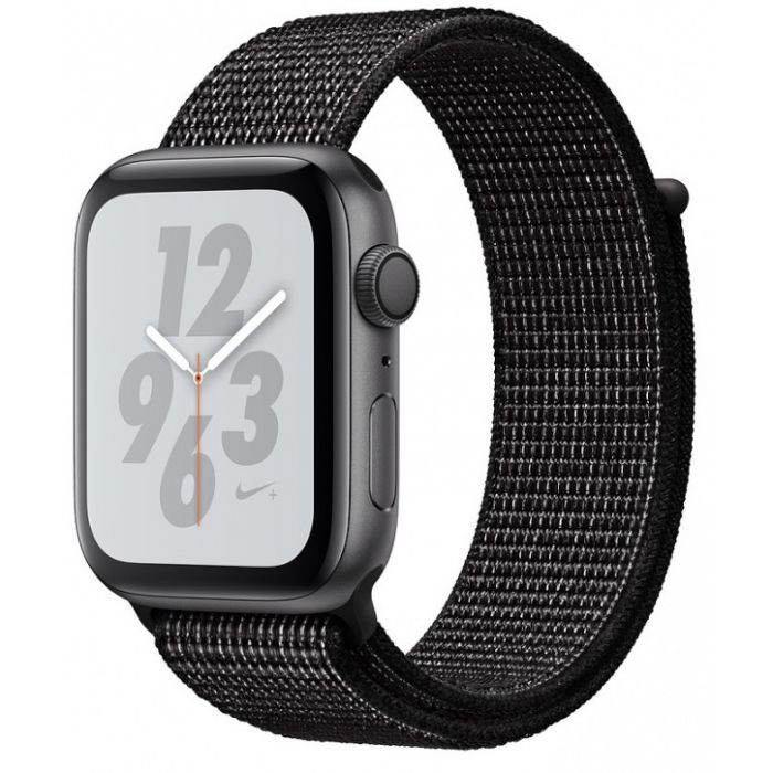 Apple Watch Nike+ Series 4 40 мм, корпус из алюминия цвета серый космос, спортивный браслет Nike черного цвета